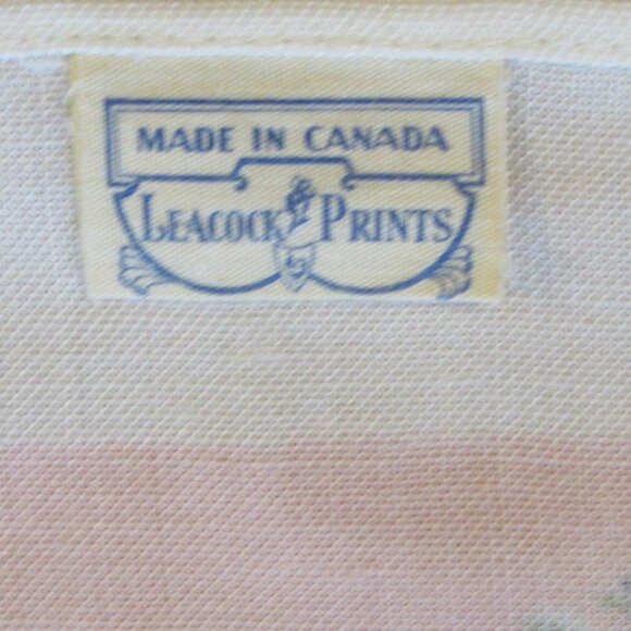 Vintage Leacock Prints Pink 6 Gray Doorways Bridge Table Cloth,  35" x 35"  J123 - Picture 8 of 8